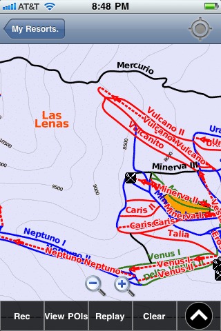 Las Lenas ski map - iPhone Ski App
