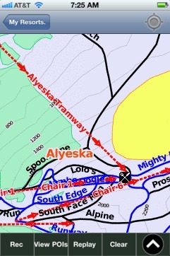 Alyeska ski map - iPhone Ski App