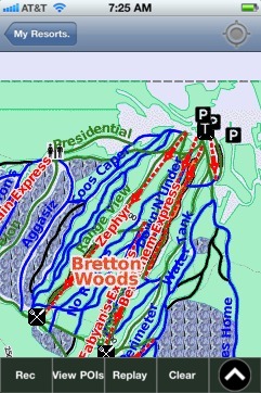 Bretton Woods ski map - iPhone Ski App
