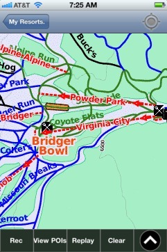 Bridger Bowl, MT ski map - iPhone Ski App