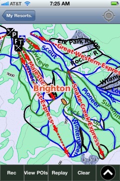 Brighton ski map - iPhone Ski App