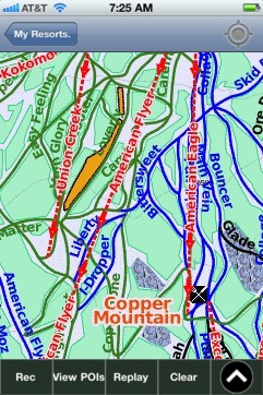 Copper Mountain ski map - iPhone Ski App
