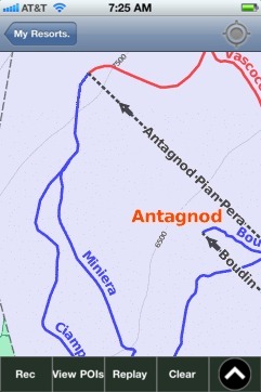 Antagnod ski map - iPhone Ski App