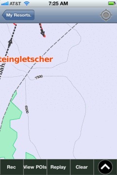 Dachsteingletscher ski map - iPhone Ski App