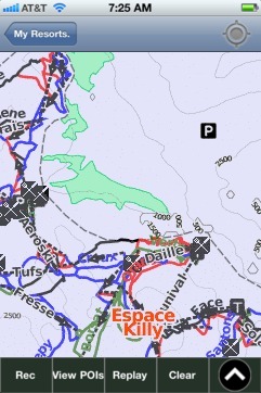 Espace Killy ski map - iPhone Ski App