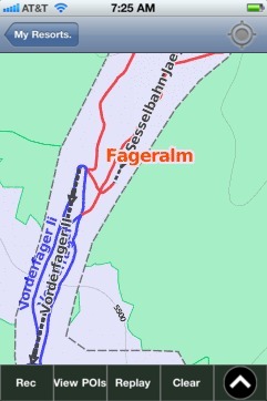 Fageralm ski map - iPhone Ski App