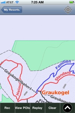 Graukogel ski map - iPhone Ski App