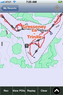 Gressoney-La-Trinite ski map - iPhone Ski App