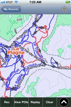 La Plagne ski map - iPhone Ski App