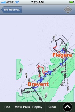 Les Grands Montets ski map - iPhone Ski App