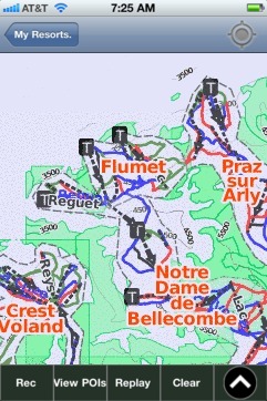 Espace Diamant ski map - iPhone Ski App