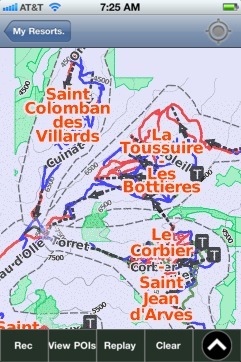 Les Sybelles ski map - iPhone Ski App