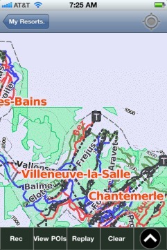 Serre Chevalier ski map - iPhone Ski App