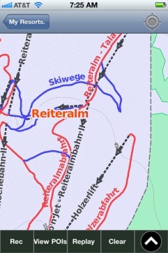 Reiteralm ski map - iPhone Ski App