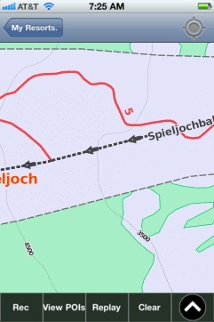 Spieljoch ski map - iPhone Ski App