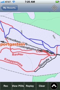Sportgastein ski map - iPhone Ski App