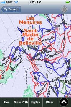 Trois Vallees ski map - iPhone Ski App