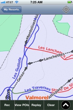 Valmorel ski map - iPhone Ski App