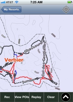Verbier ski map - iPhone Ski App