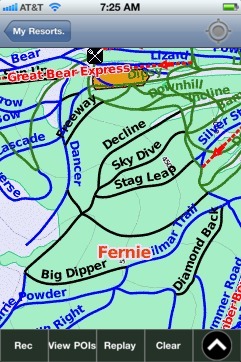 Fernie ski map - iPhone Ski App