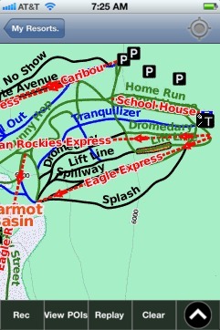 Marmot Basin ski map - iPhone Ski App