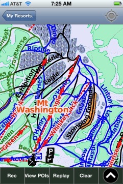 Mt Washington ski map - iPhone Ski App