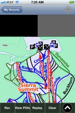 China Peak( Sierra Summit) ski map - iPhone Ski App