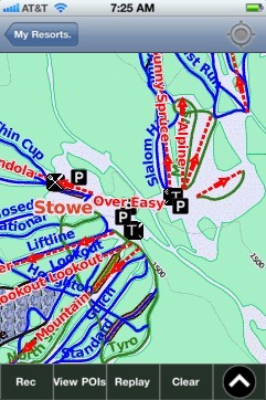 Stowe ski map - iPhone Ski App