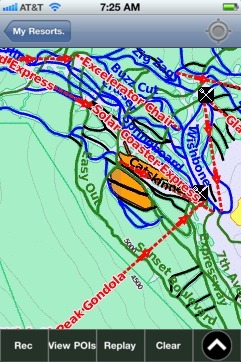 Whistler Blackcomb ski map - iPhone Ski App