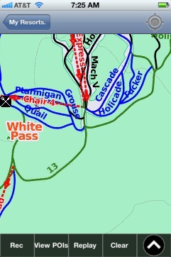 White Pass ski map - iPhone Ski App