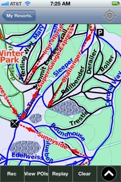 Winter Park ski map - iPhone Ski App