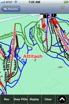 Attitash ski map - iPhone Ski App