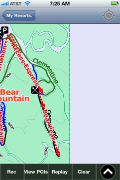 Bear Mountain ski map - iPhone Ski App