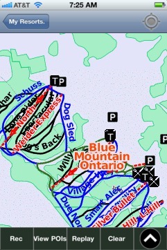 Blue Mountain(Ontario) ski map - iPhone Ski App