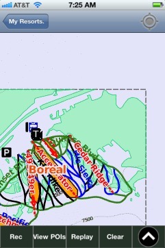 Boreal ski map - iPhone Ski App