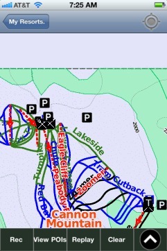 Cannon Mountain ski map - iPhone Ski App