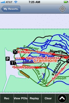 Cranmore ski map - iPhone Ski App