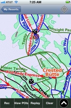 Crested Butte ski map - iPhone Ski App