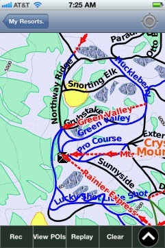 Crystal Mountain ski map - iPhone Ski App