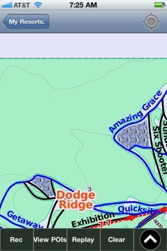 Dodge Ridge ski map - iPhone Ski App