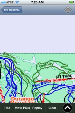 Durango Mountain ski map - iPhone Ski App