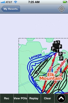 Elk Mountain ski map - iPhone Ski App