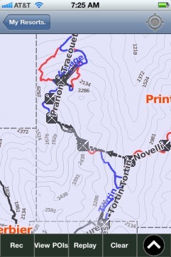 4 Vallees ski map - iPhone Ski App