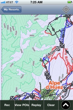 Alpe d'Huez ski map - iPhone Ski App