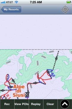 Alpe di Siusi ski map - iPhone Ski App