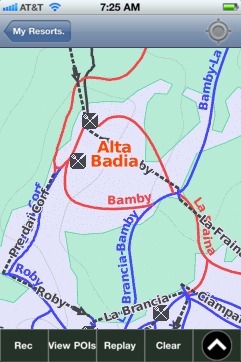 Alta Badia ski map - iPhone Ski App