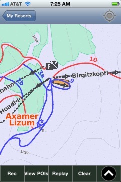 Axamer Lizum ski map - iPhone Ski App