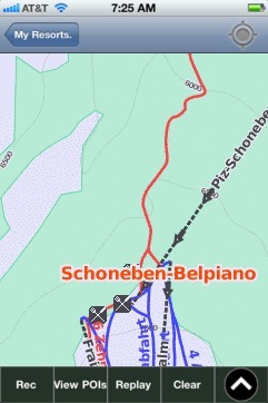 Schoneben-Belpiano ski map - iPhone Ski App