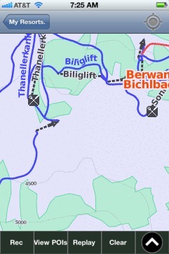 Berwang Bichlbach ski map - iPhone Ski App