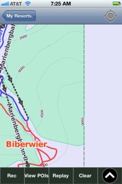 Biberwier ski map - iPhone Ski App